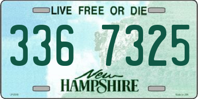 NH license plate 3367325