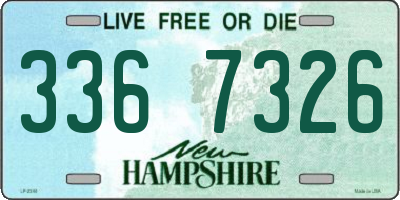 NH license plate 3367326