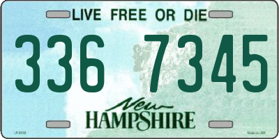 NH license plate 3367345