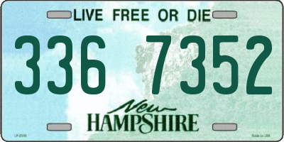 NH license plate 3367352
