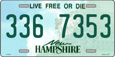 NH license plate 3367353