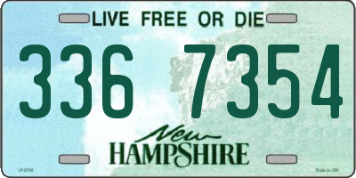 NH license plate 3367354