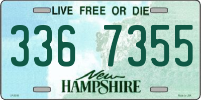NH license plate 3367355