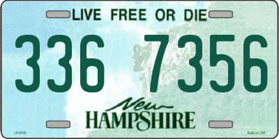 NH license plate 3367356