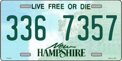 NH license plate 3367357