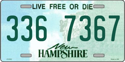 NH license plate 3367367