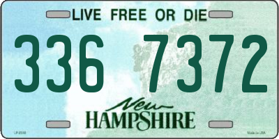 NH license plate 3367372