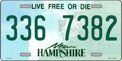NH license plate 3367382