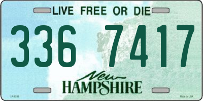NH license plate 3367417