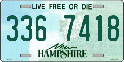 NH license plate 3367418
