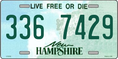 NH license plate 3367429