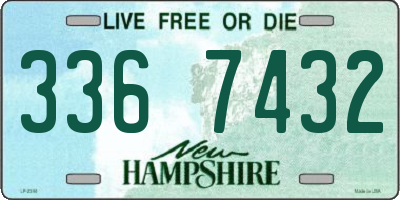 NH license plate 3367432