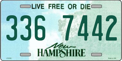 NH license plate 3367442