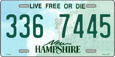 NH license plate 3367445