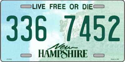 NH license plate 3367452