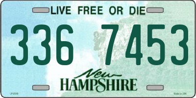 NH license plate 3367453