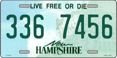 NH license plate 3367456