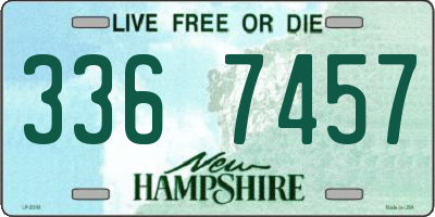 NH license plate 3367457