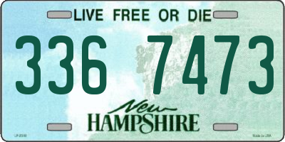 NH license plate 3367473
