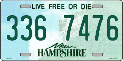 NH license plate 3367476