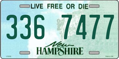 NH license plate 3367477