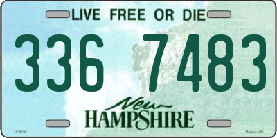 NH license plate 3367483