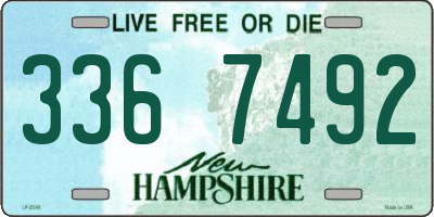 NH license plate 3367492