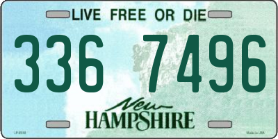NH license plate 3367496