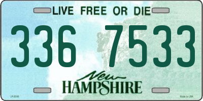 NH license plate 3367533