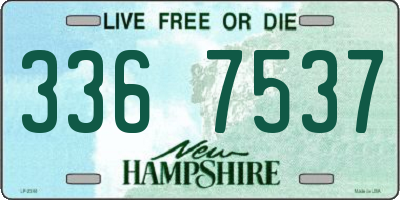 NH license plate 3367537