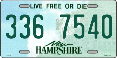 NH license plate 3367540