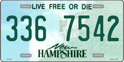 NH license plate 3367542