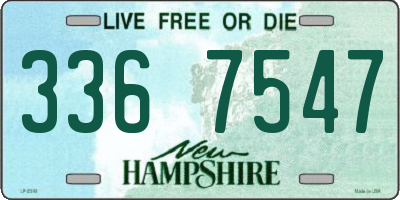 NH license plate 3367547