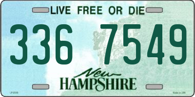 NH license plate 3367549