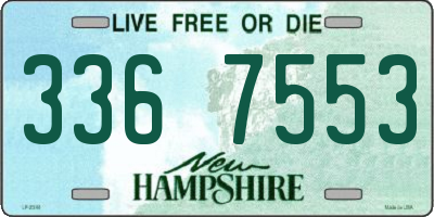 NH license plate 3367553