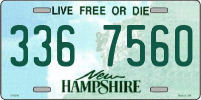 NH license plate 3367560
