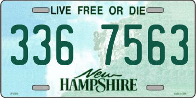 NH license plate 3367563