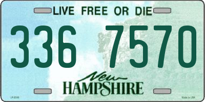 NH license plate 3367570