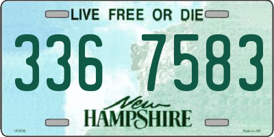 NH license plate 3367583