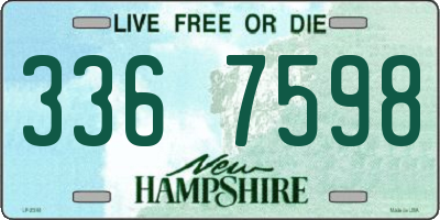 NH license plate 3367598