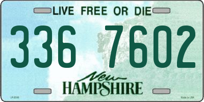 NH license plate 3367602