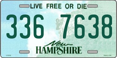 NH license plate 3367638
