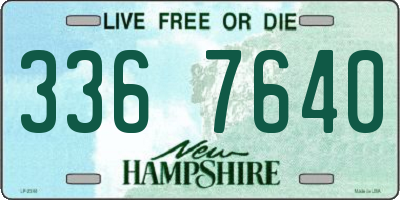 NH license plate 3367640