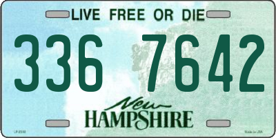 NH license plate 3367642