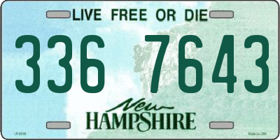 NH license plate 3367643
