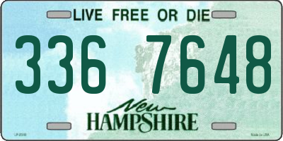 NH license plate 3367648