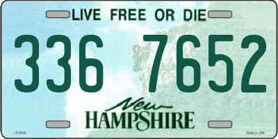 NH license plate 3367652