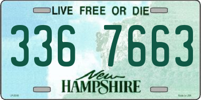NH license plate 3367663