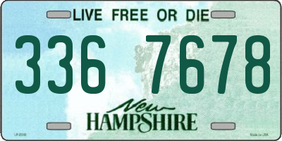 NH license plate 3367678