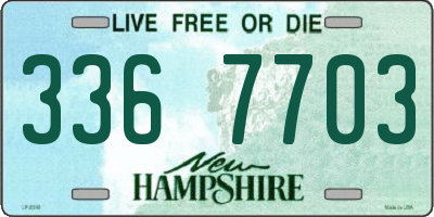 NH license plate 3367703